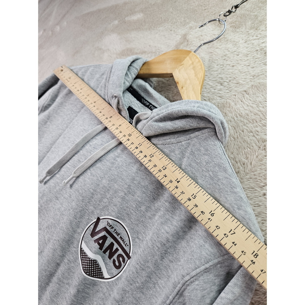 Vans Off The Wall Hoodie Pullover Sweatshirt Mens Sz S Burgundy Grey Skateboard - Picture 8 of 10